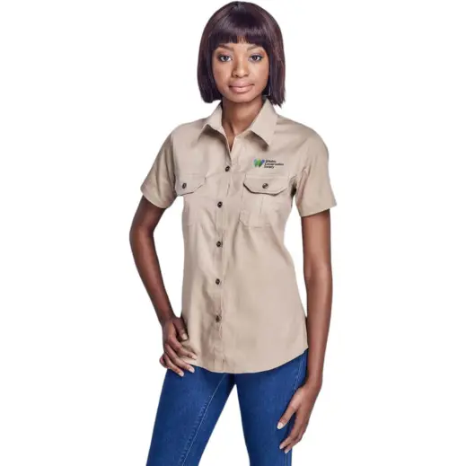 Ladies Short Sleeve Wildstone Shirt Model